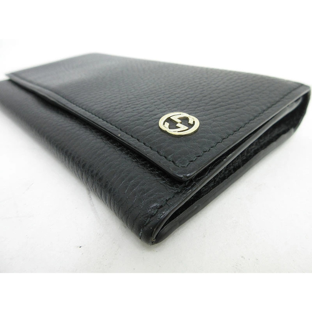 GUCCI Long Wallet Interlocking Black Leather - Picture 4 of 9